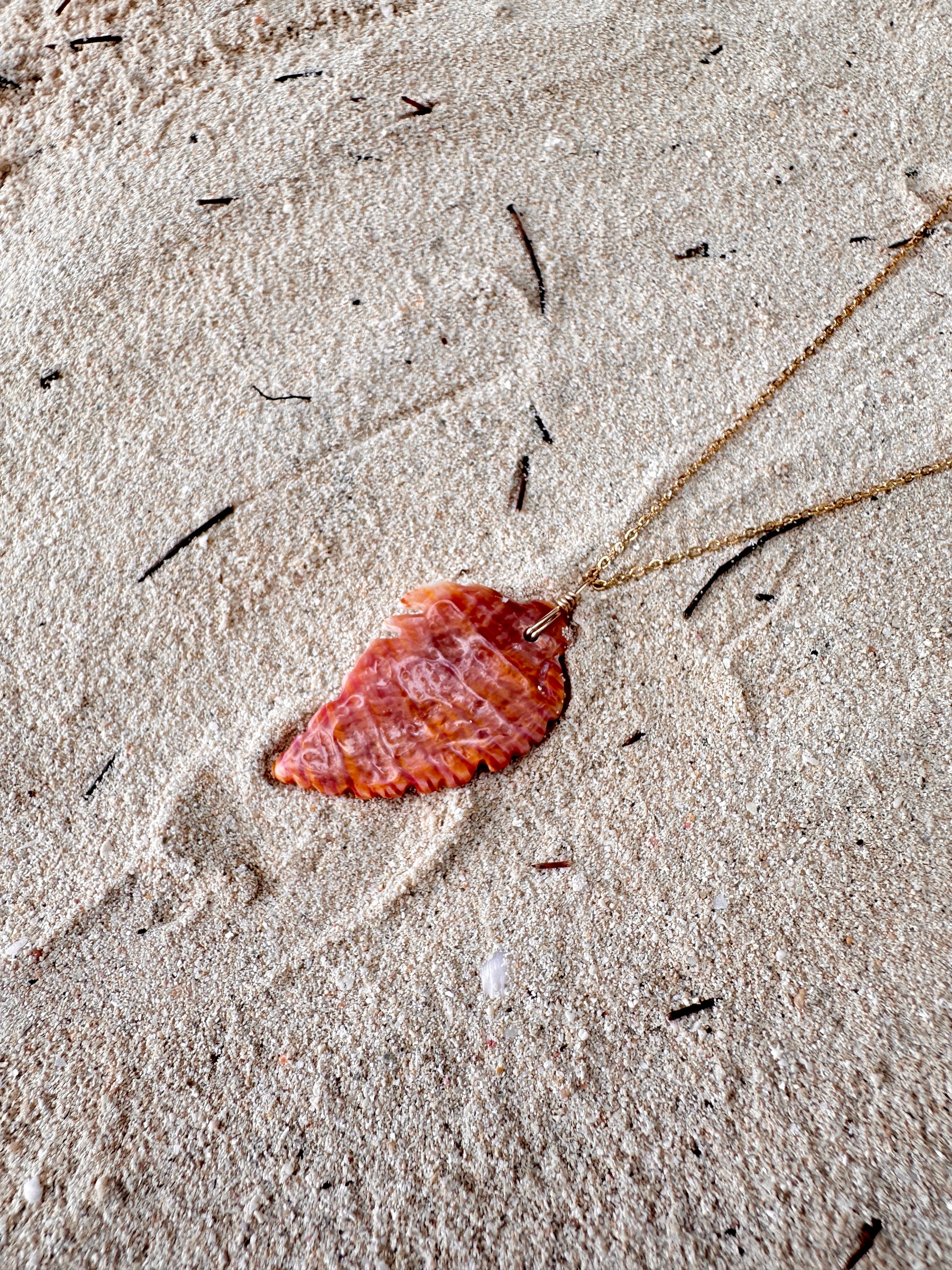 Spondy Leaf Necklace