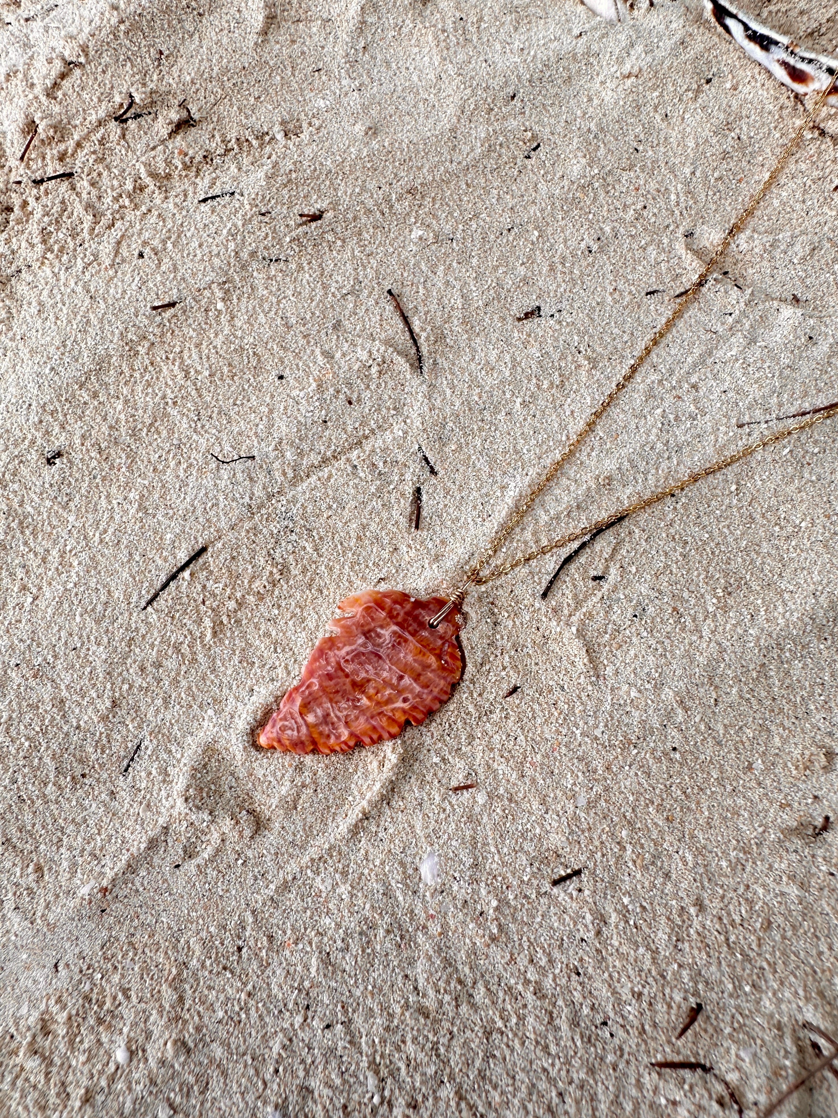 Spondy Leaf Necklace